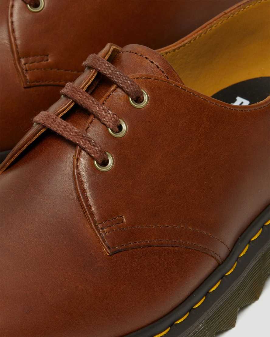 bruna dr martens 1461 ziggy oxfordskor för män