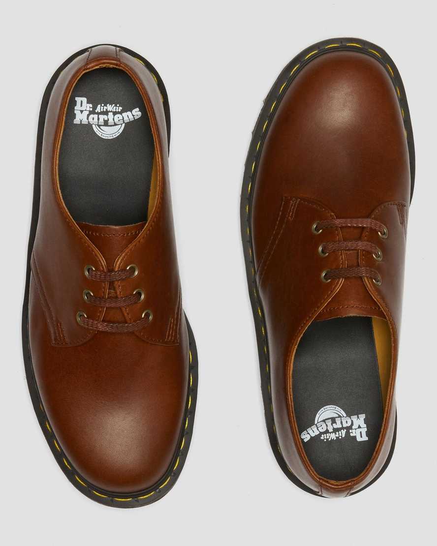 bruna dr martens 1461 ziggy oxfordskor för män