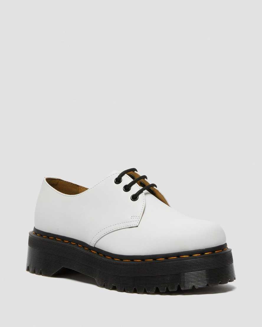 vita dr martens 1461 smooth herr platåskor