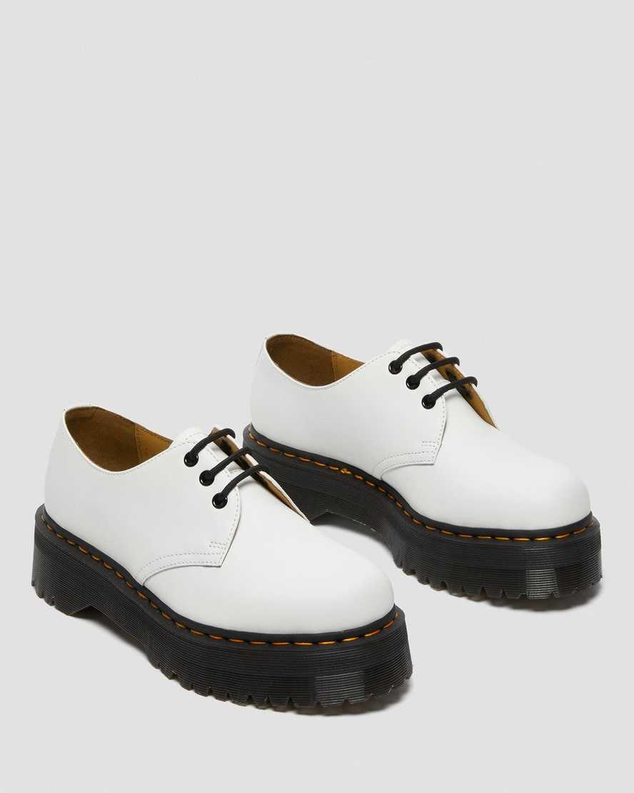 vita dr martens 1461 smooth herr platåskor