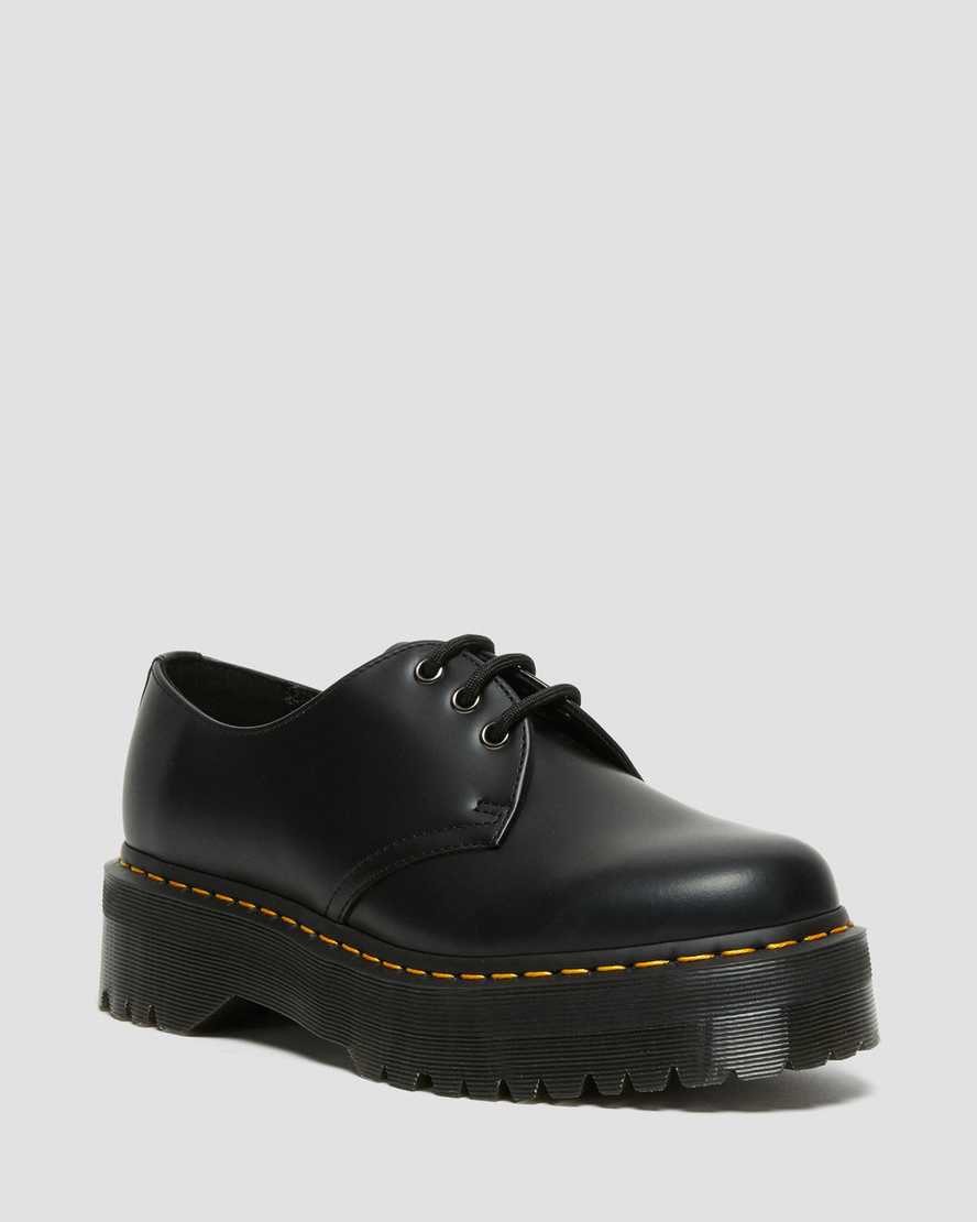 svarta dr martens 1461 smooth herr platåskor