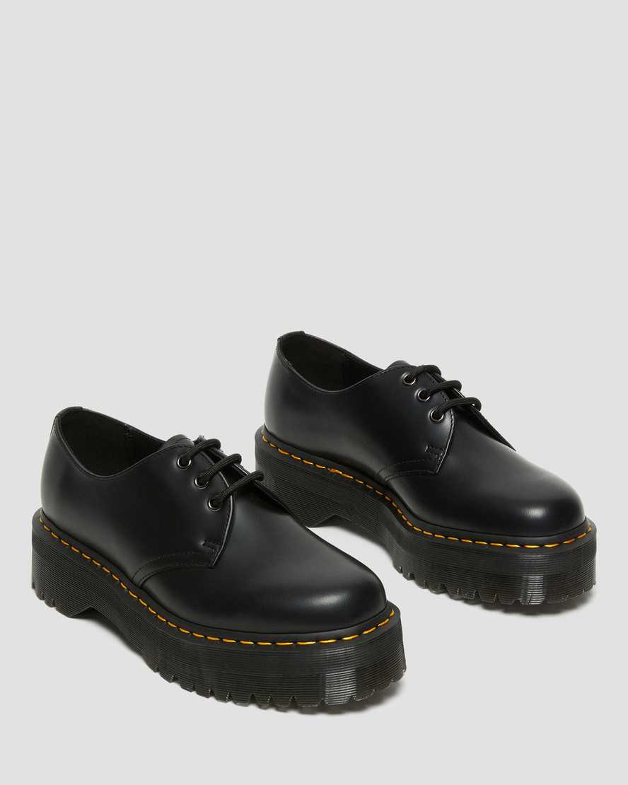 svarta dr martens 1461 smooth herr platåskor