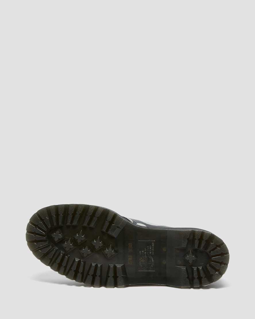 svarta dr martens 1461 polka dot smooth herr platåskor