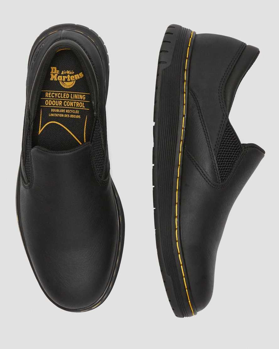 svarta dr martens brockley halksäkra herr arbetsskor
