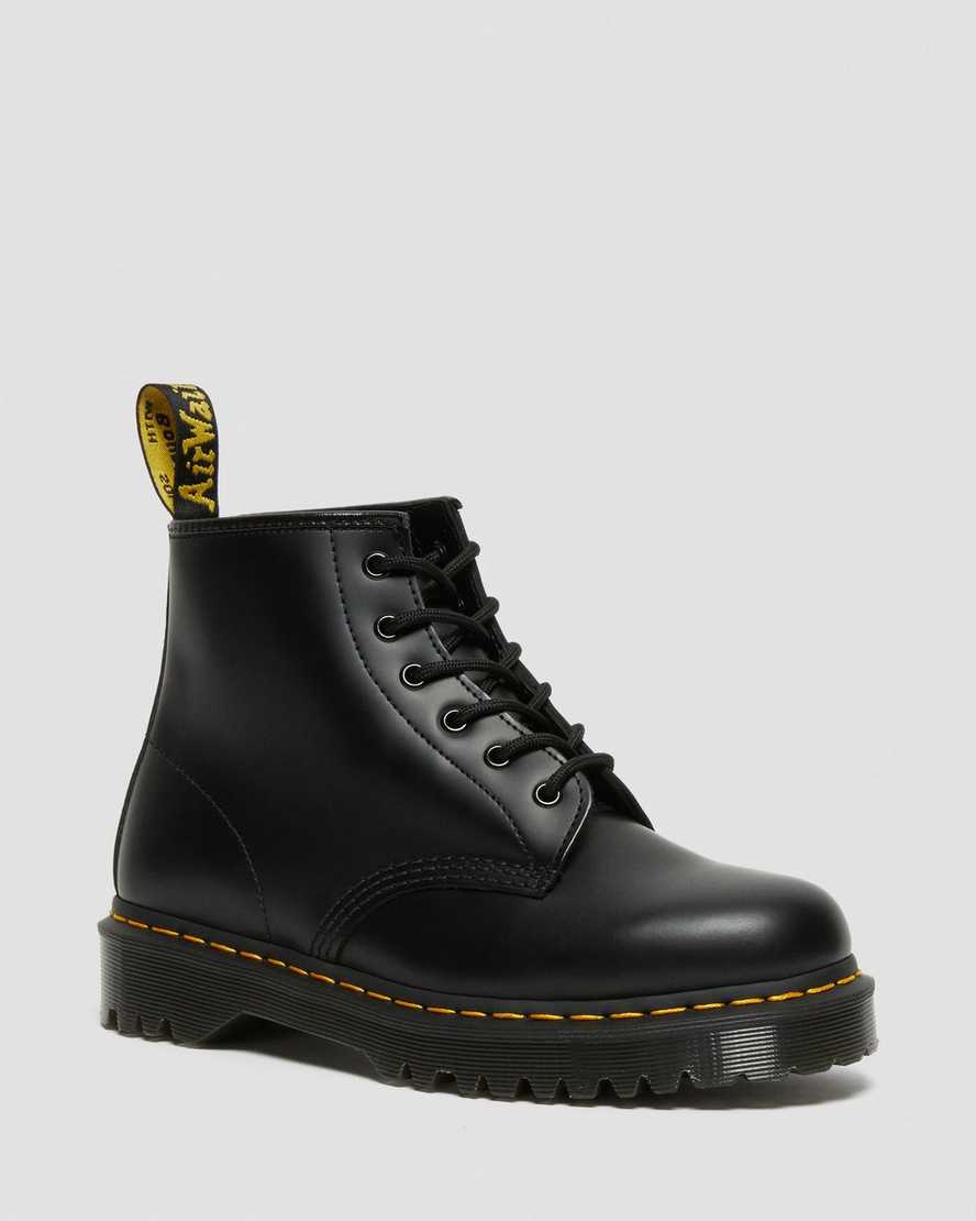 svarta dr martens 101 bex smooth damstövlar