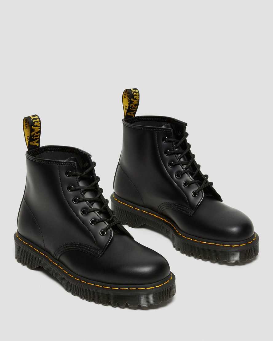 svarta dr martens 101 bex smooth damstövlar