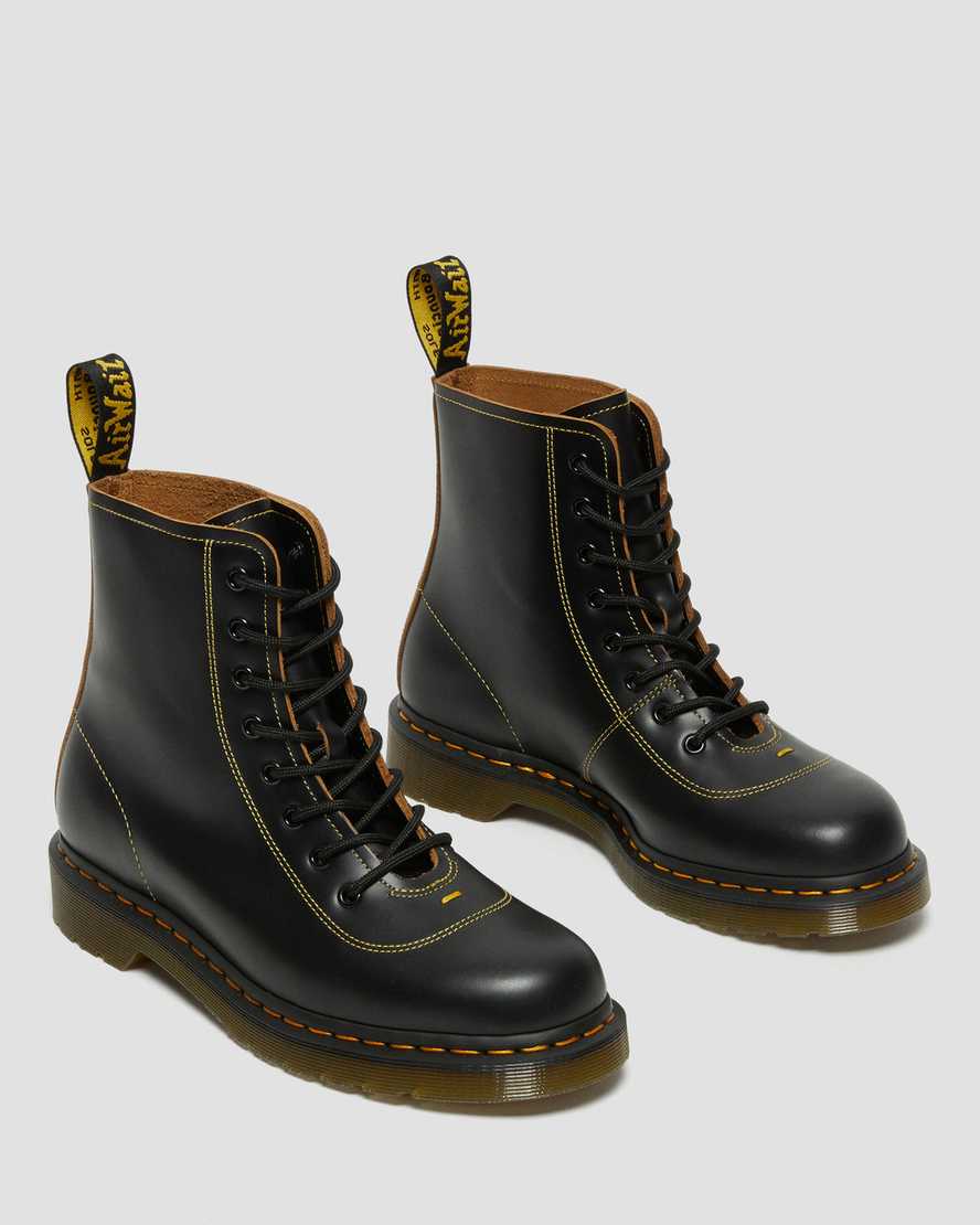 svarta dr martens pharamond vintage smooth damstövlar
