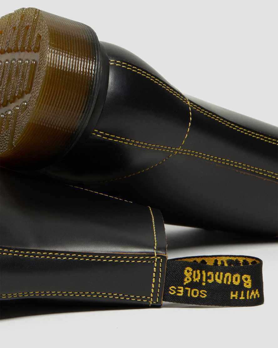 svarta dr martens pharamond vintage smooth damstövlar