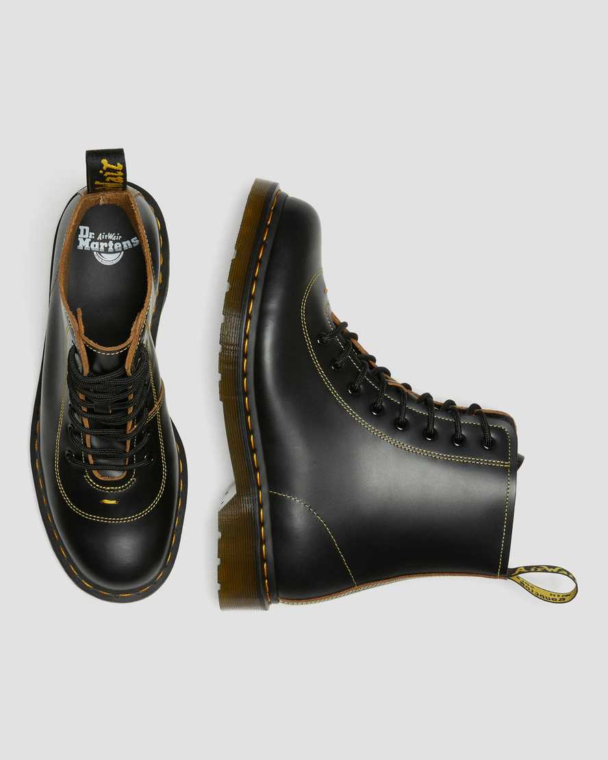 svarta dr martens pharamond vintage smooth damstövlar