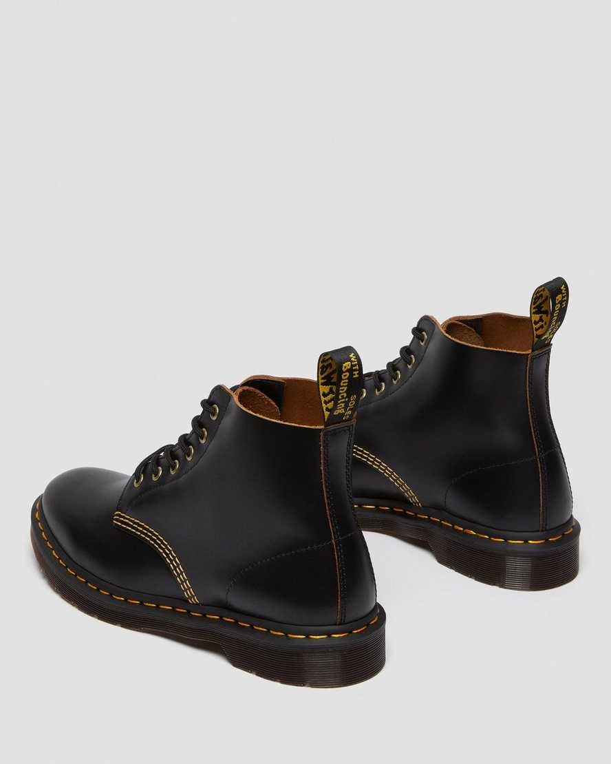 svarta dr martens 101 vintage smooth damstövlar