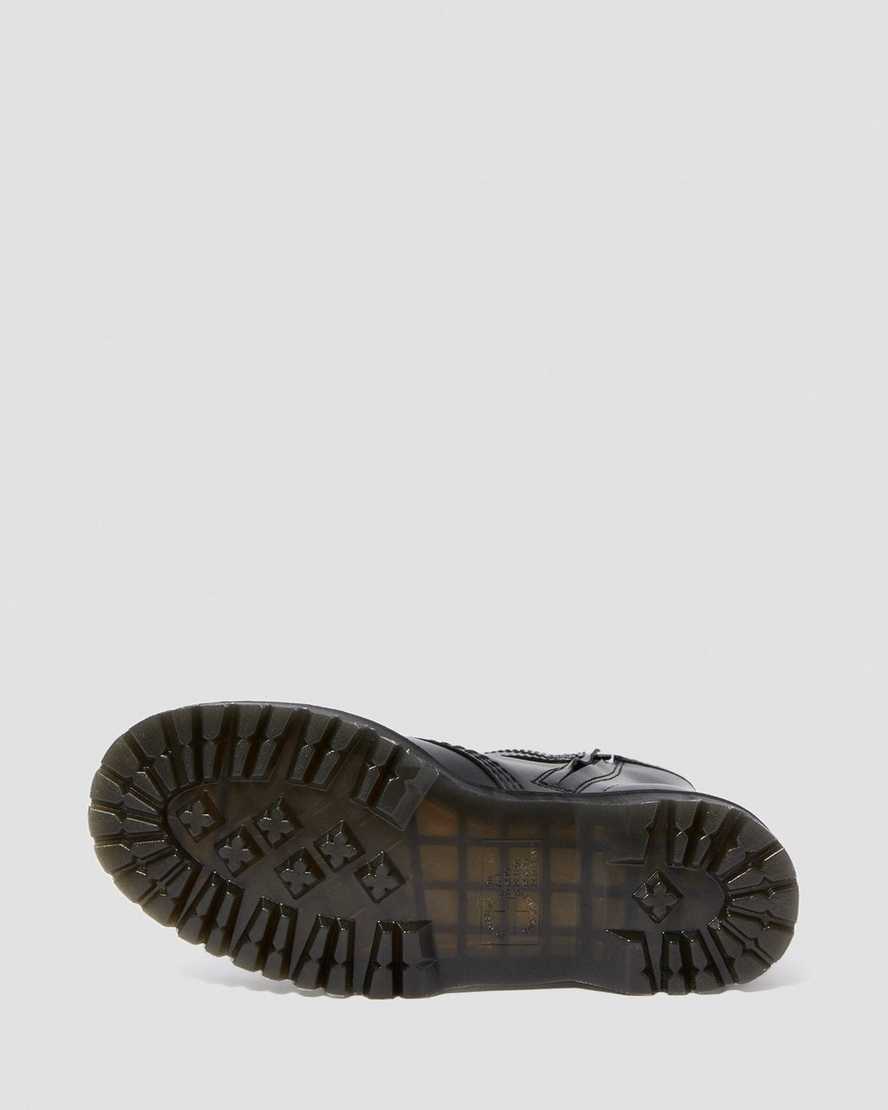 svarta dr martens 1460 smooth damstövlar med spänne