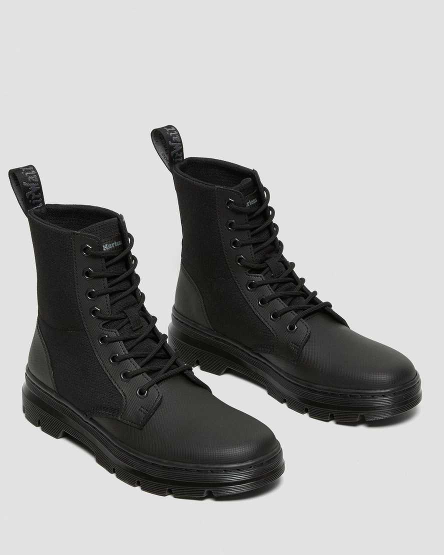 svarta dr martens combs ii poly damstövlar