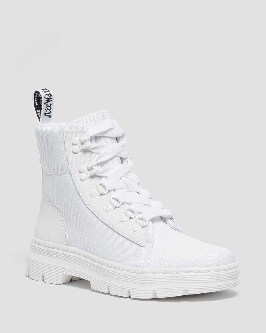 vita dr martens combs poly damstövlar