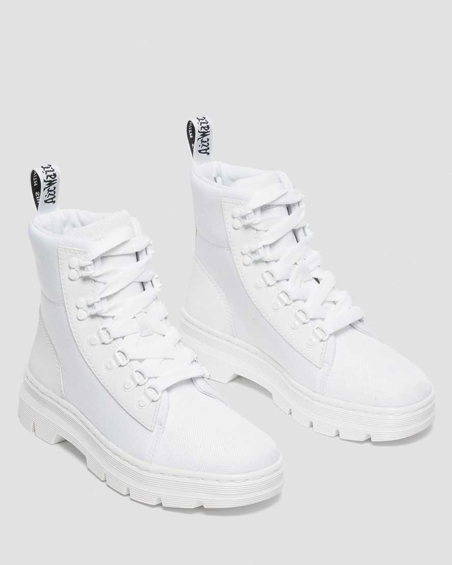 vita dr martens combs poly damstövlar