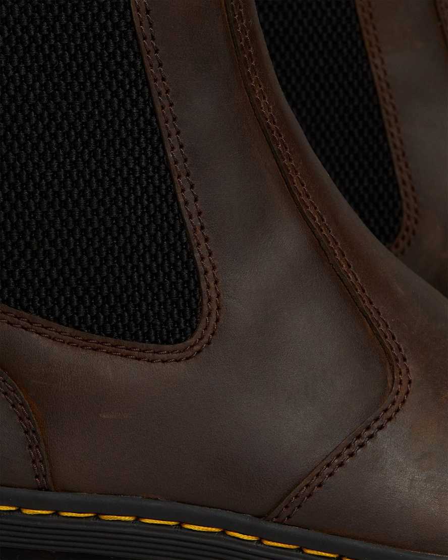 bruna dr martens embury crazy horse damstövlar