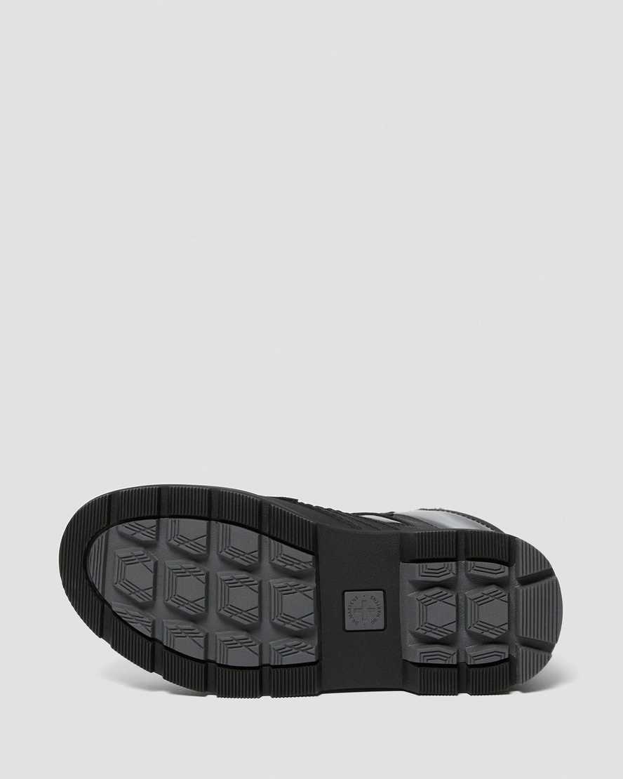 svarta dr martens iowa fuskpäls dam casual stövlar