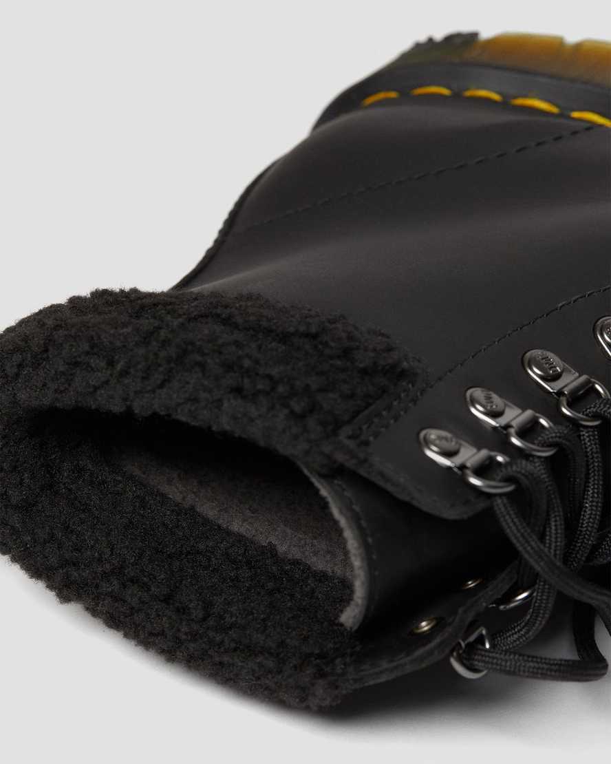 svarta dr martens 1460 dms wintergrip fleece damstövlar