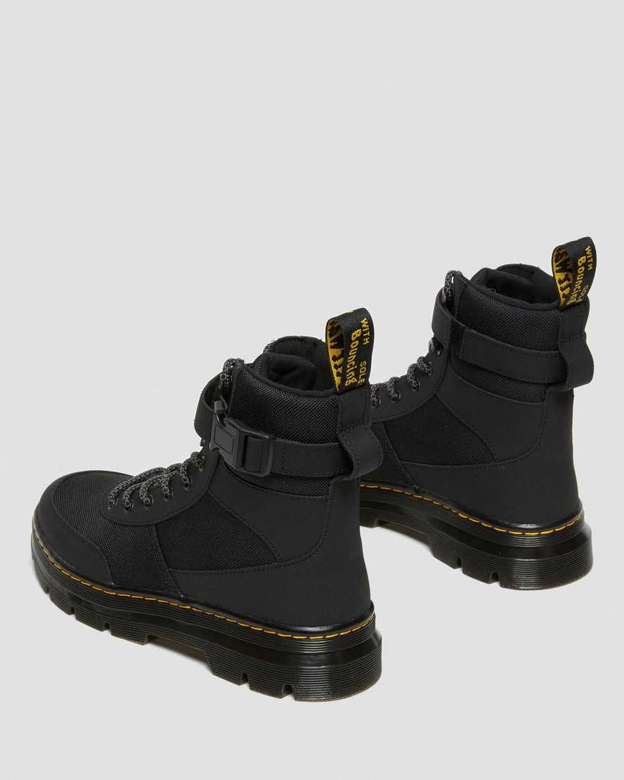 svarta dr martens combs tech extra tough poly damstövlar