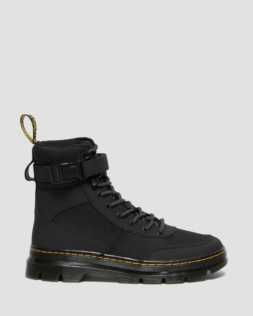svarta dr martens combs tech extra tough poly damstövlar