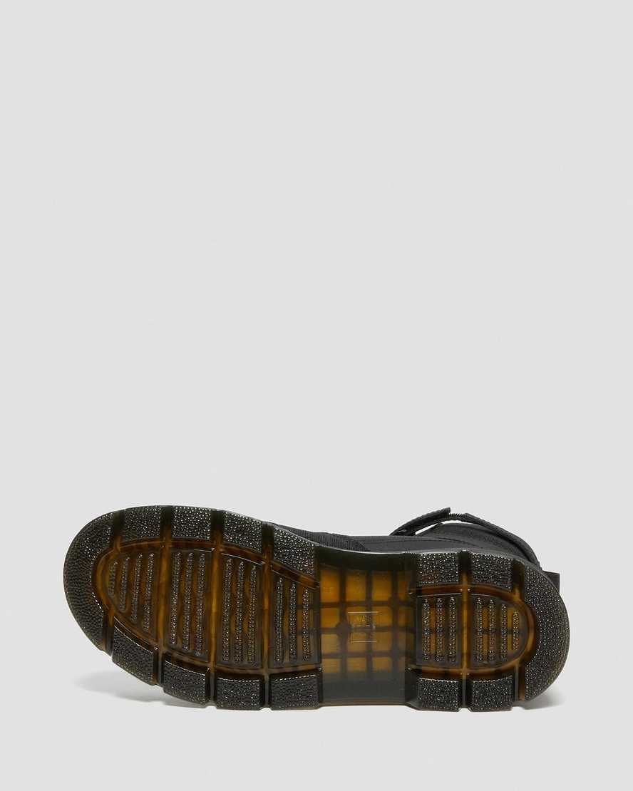 svarta dr martens combs tech extra tough poly damstövlar
