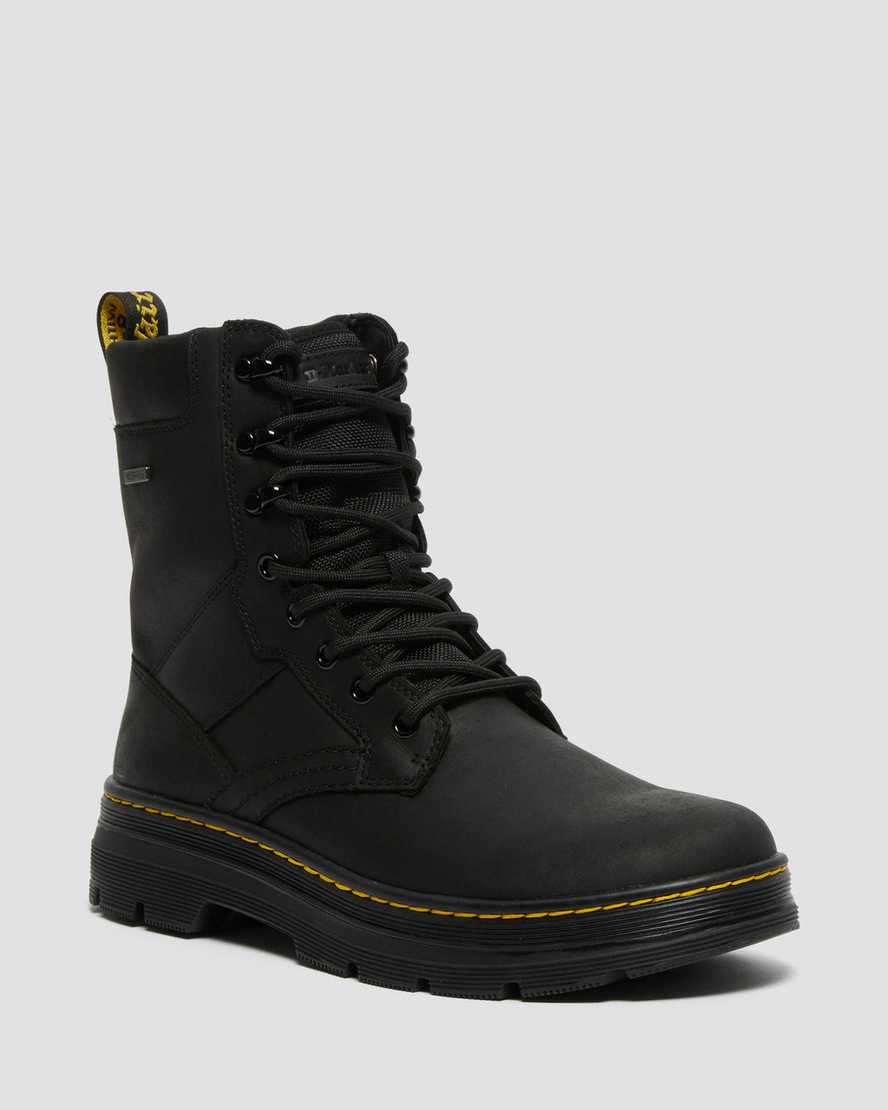 svarta dr martens iowa vattentäta poly damstövlar