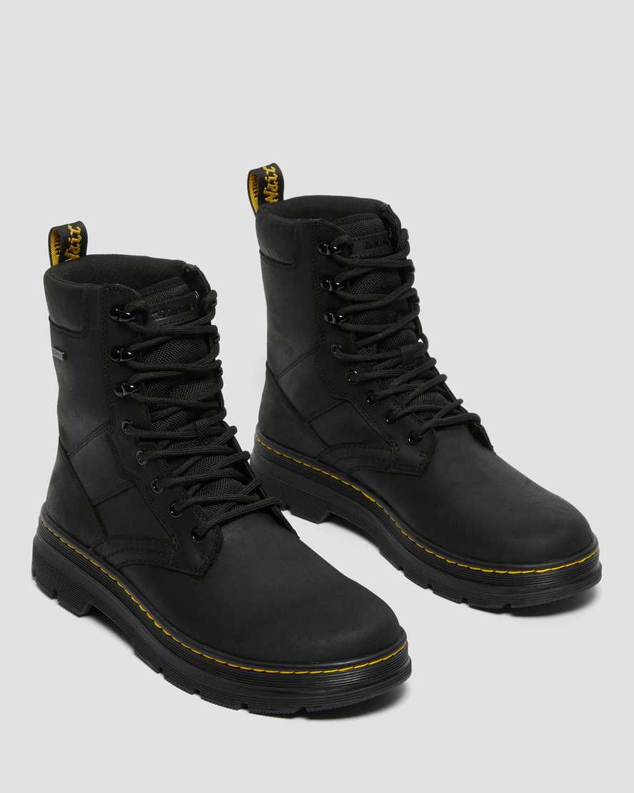 svarta dr martens iowa vattentäta poly damstövlar