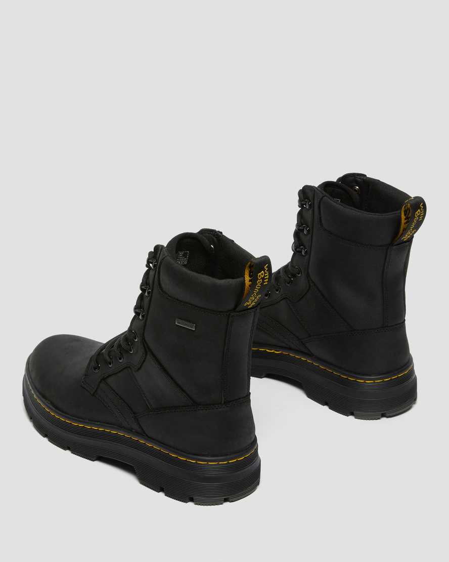 svarta dr martens iowa vattentäta poly damstövlar