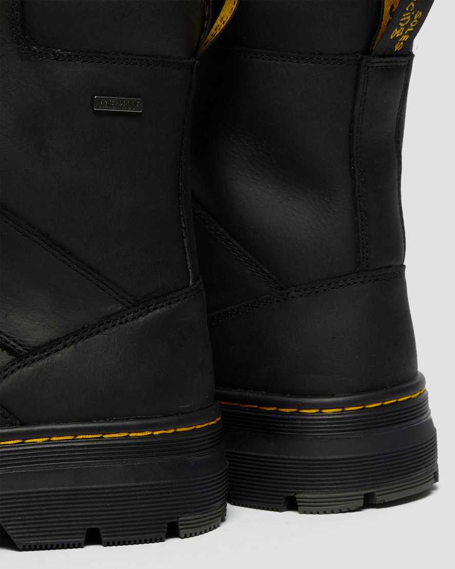 svarta dr martens iowa vattentäta poly damstövlar