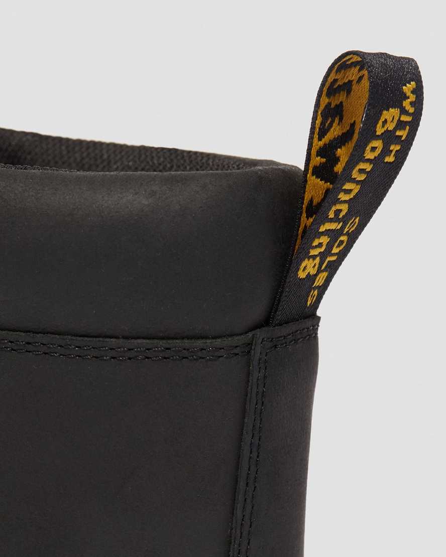 svarta dr martens iowa vattentäta poly damstövlar