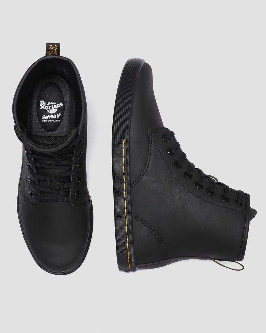 svarta dr martens sheridan matte damstövlar