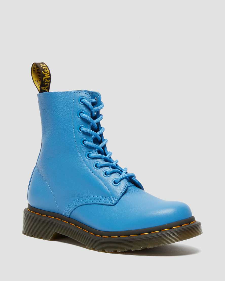 blå dr martens 1460 pascal virginia damstövlar