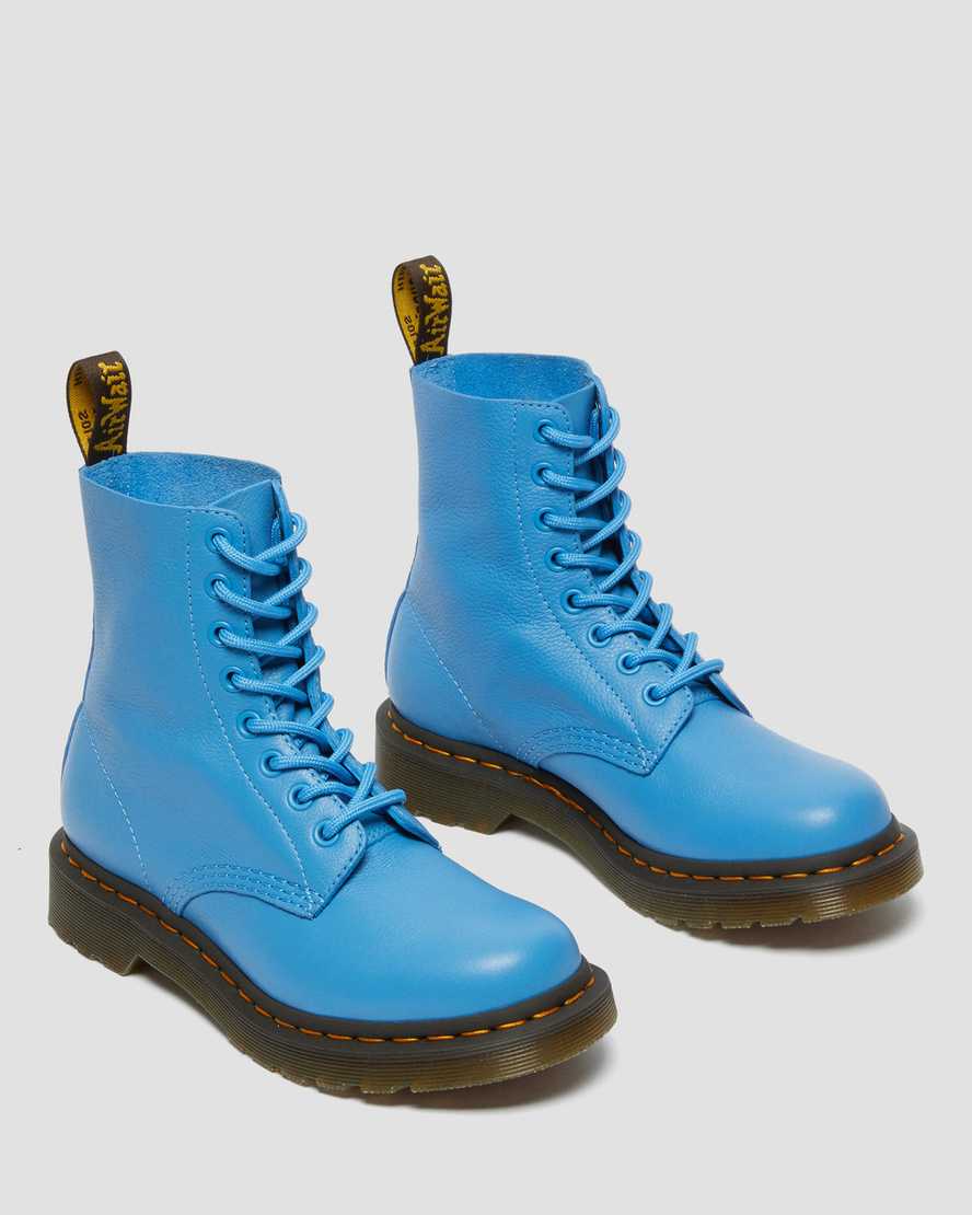 blå dr martens 1460 pascal virginia damstövlar