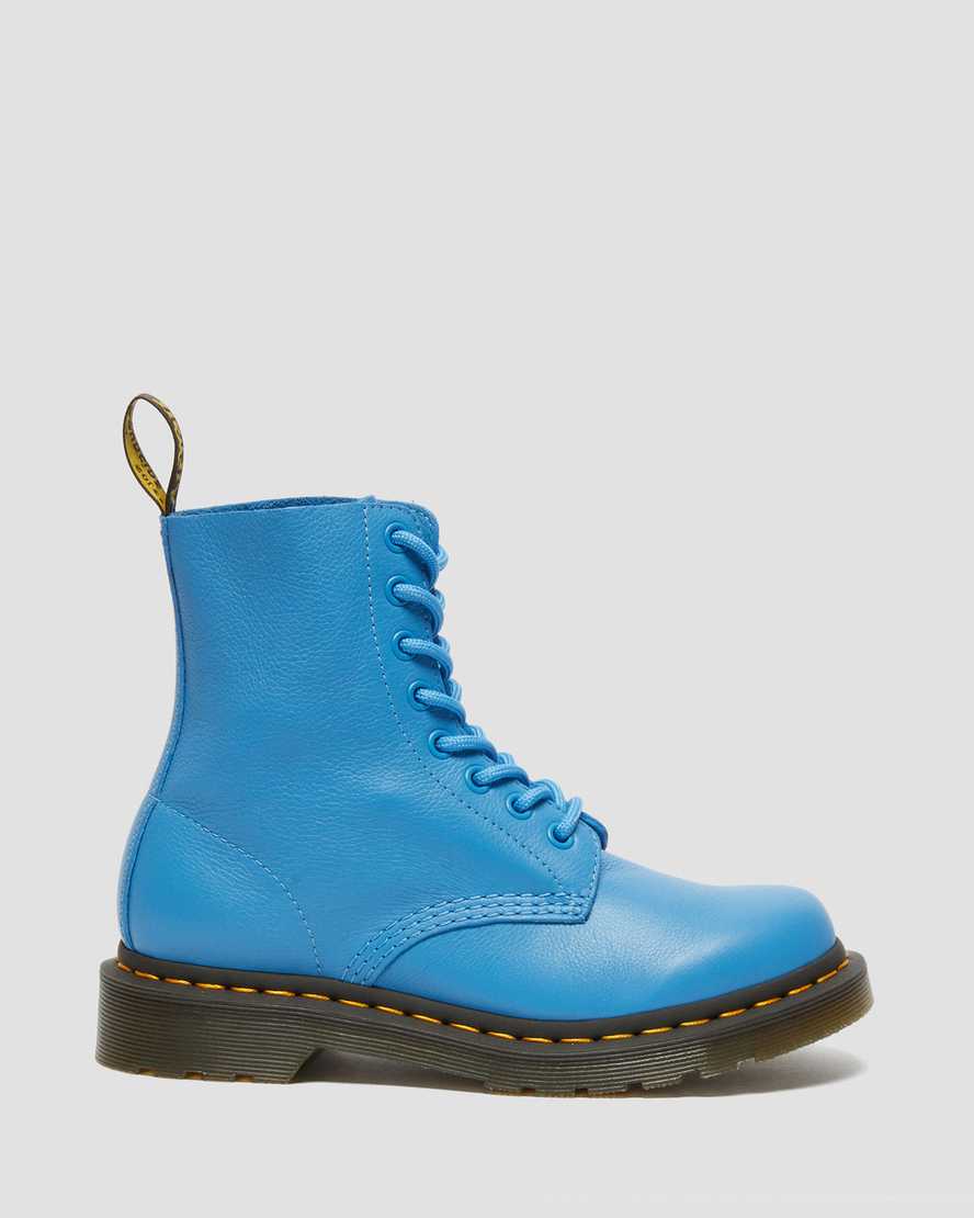 blå dr martens 1460 pascal virginia damstövlar
