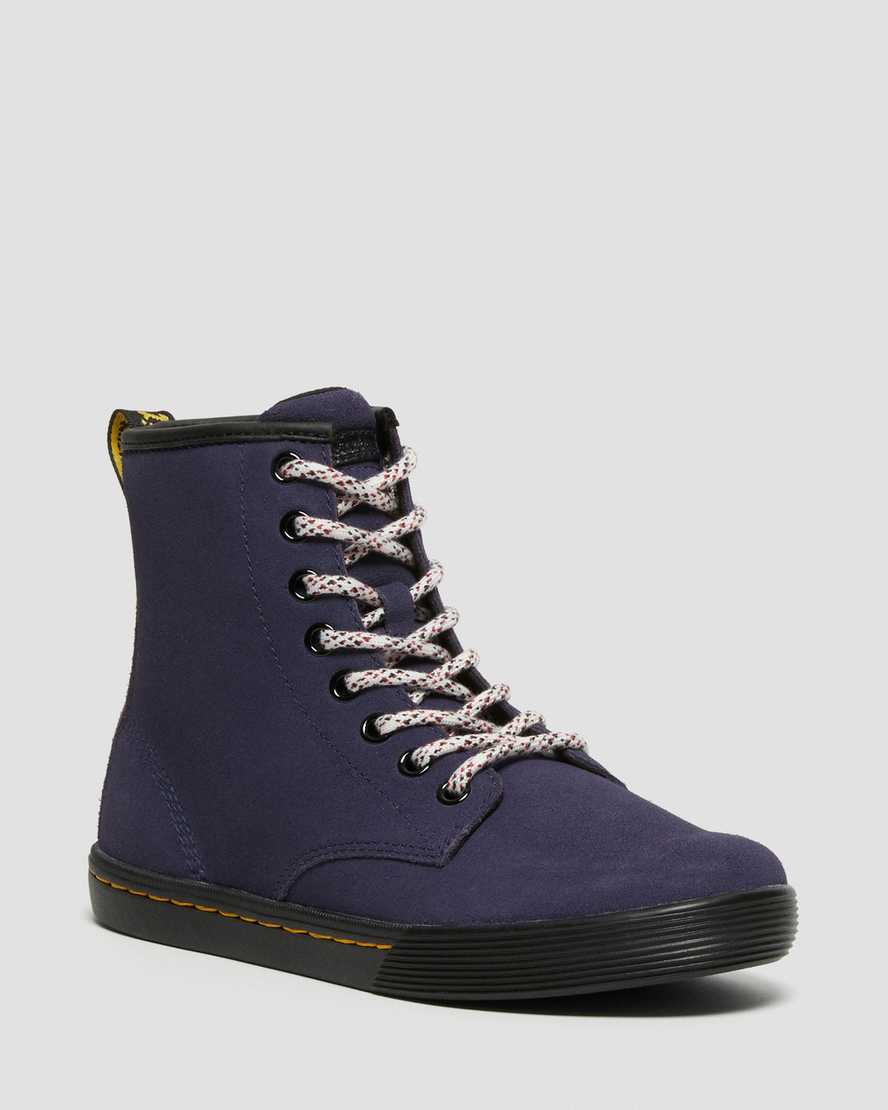 blå dr martens sheridan dam casual stövlar