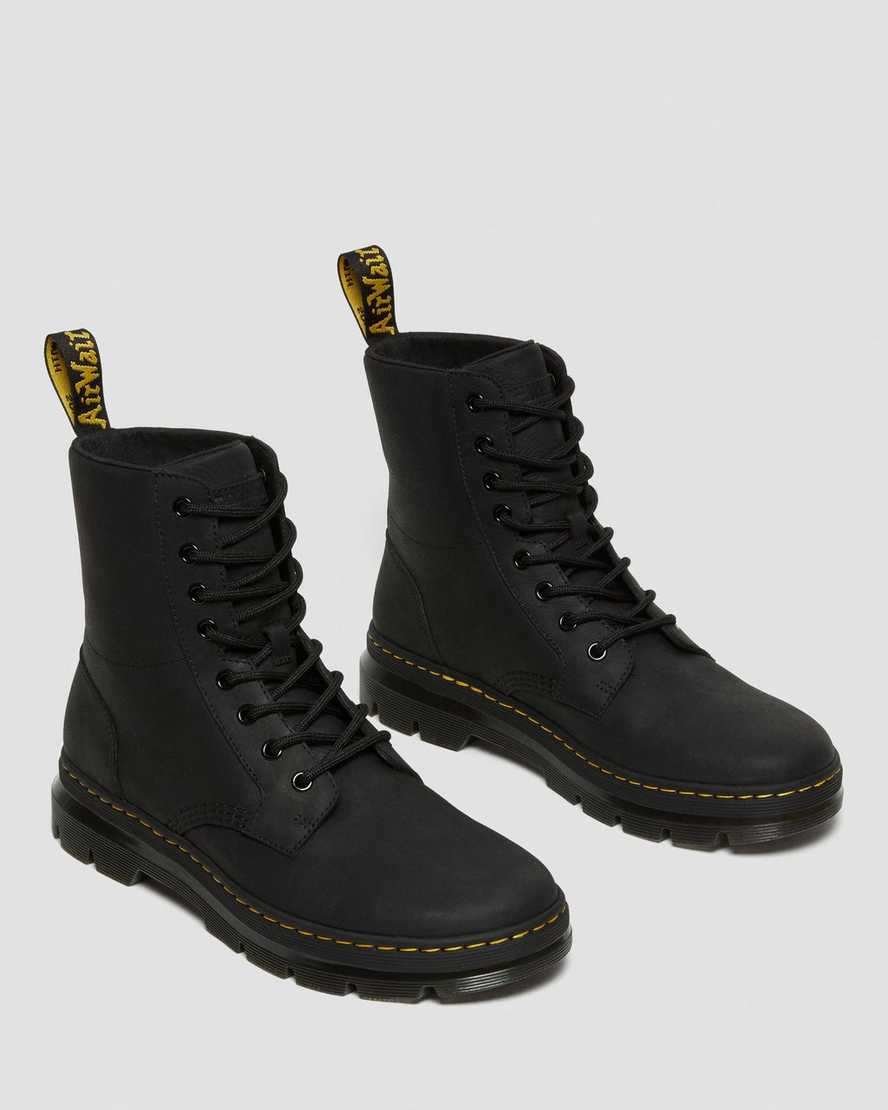 svarta dr martens combs dam casual stövlar