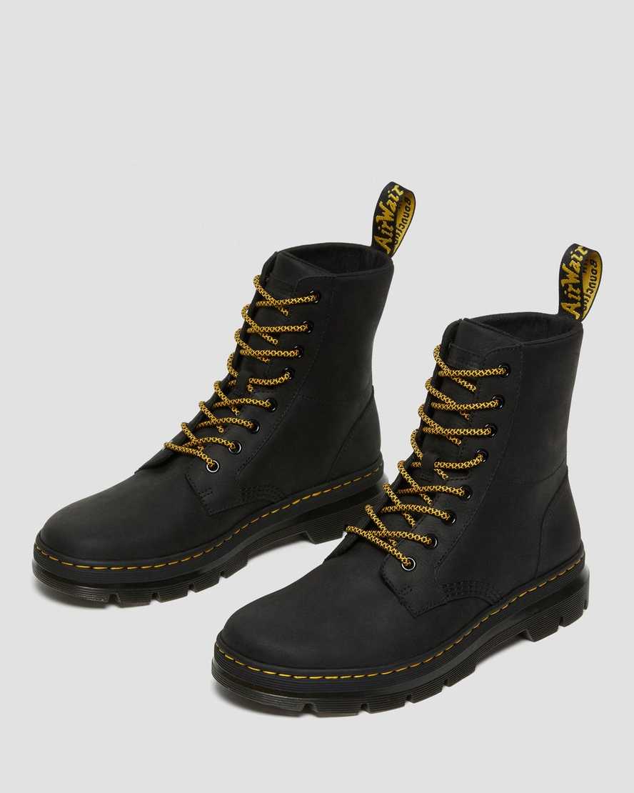 svarta dr martens combs dam casual stövlar