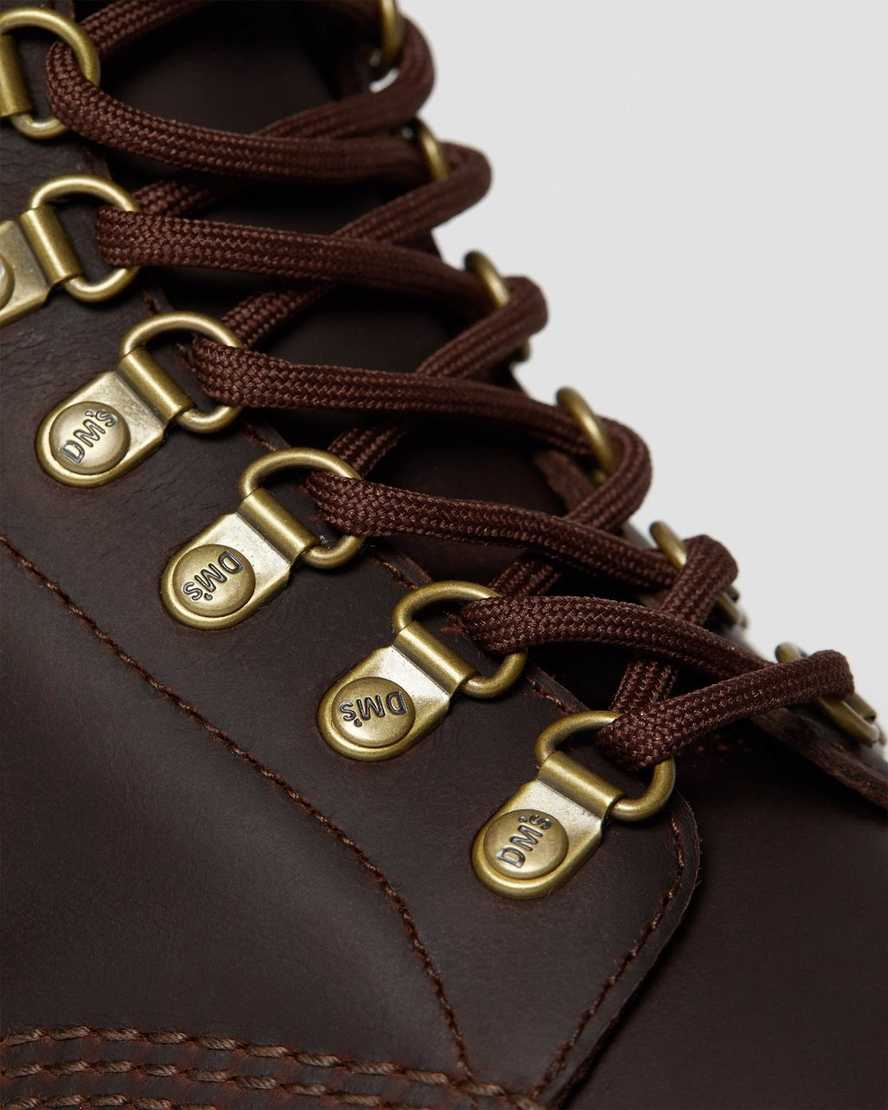 mörkbruna dr martens 1460 dms wintergrip fleece damstövlar