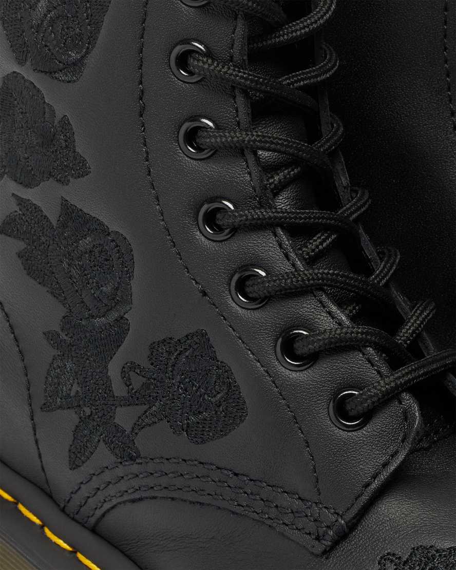 dr martens 1460 vonda mono floral dam stövlar svarta
