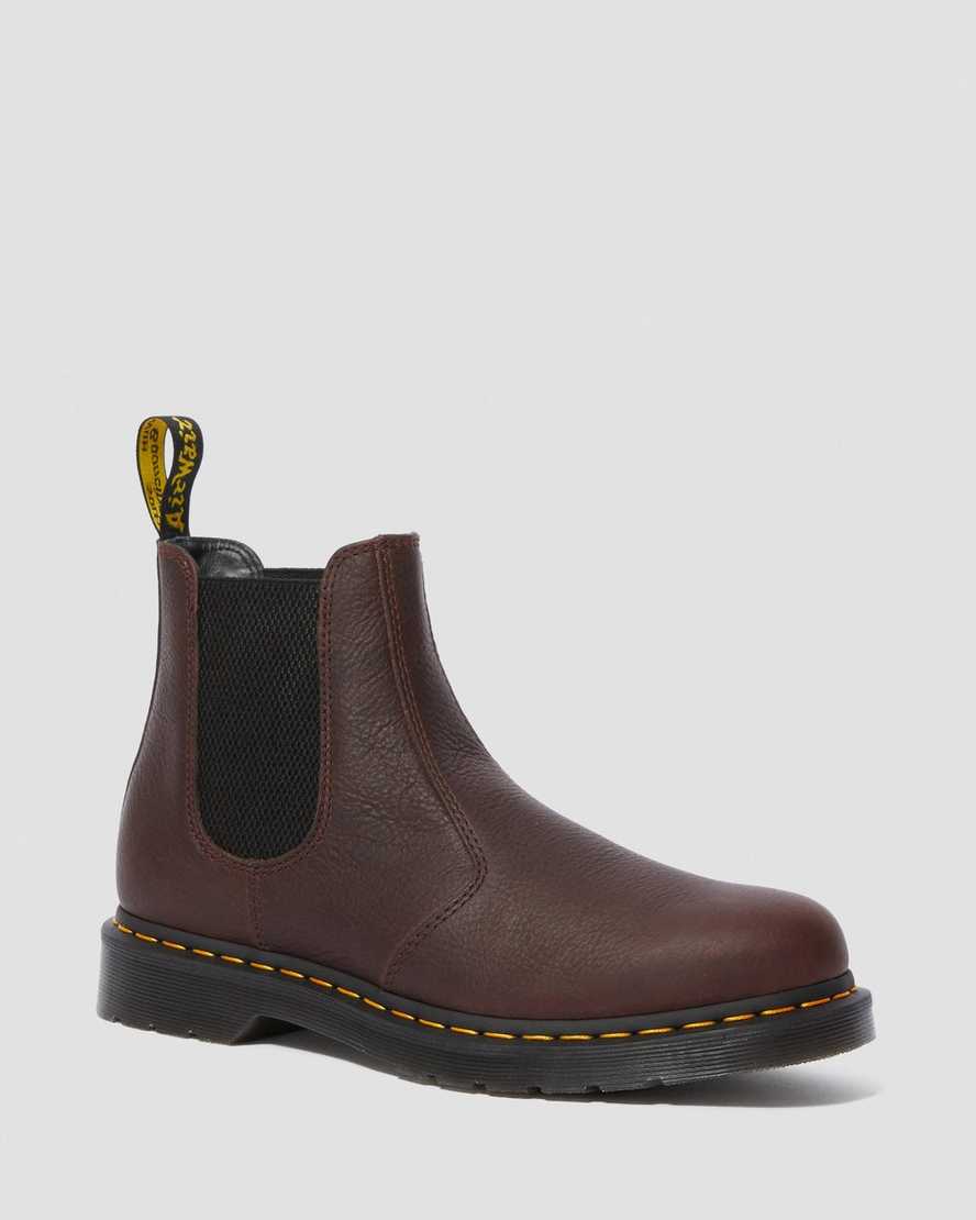 bruna dr martens 2976 ambassador chelsea-stövlar för kvinnor