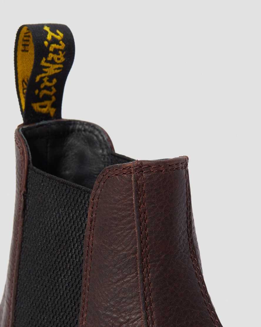bruna dr martens 2976 ambassador chelsea-stövlar för kvinnor