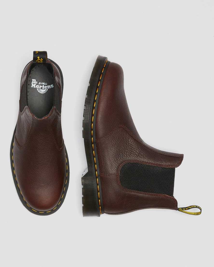 bruna dr martens 2976 ambassador chelsea-stövlar för kvinnor