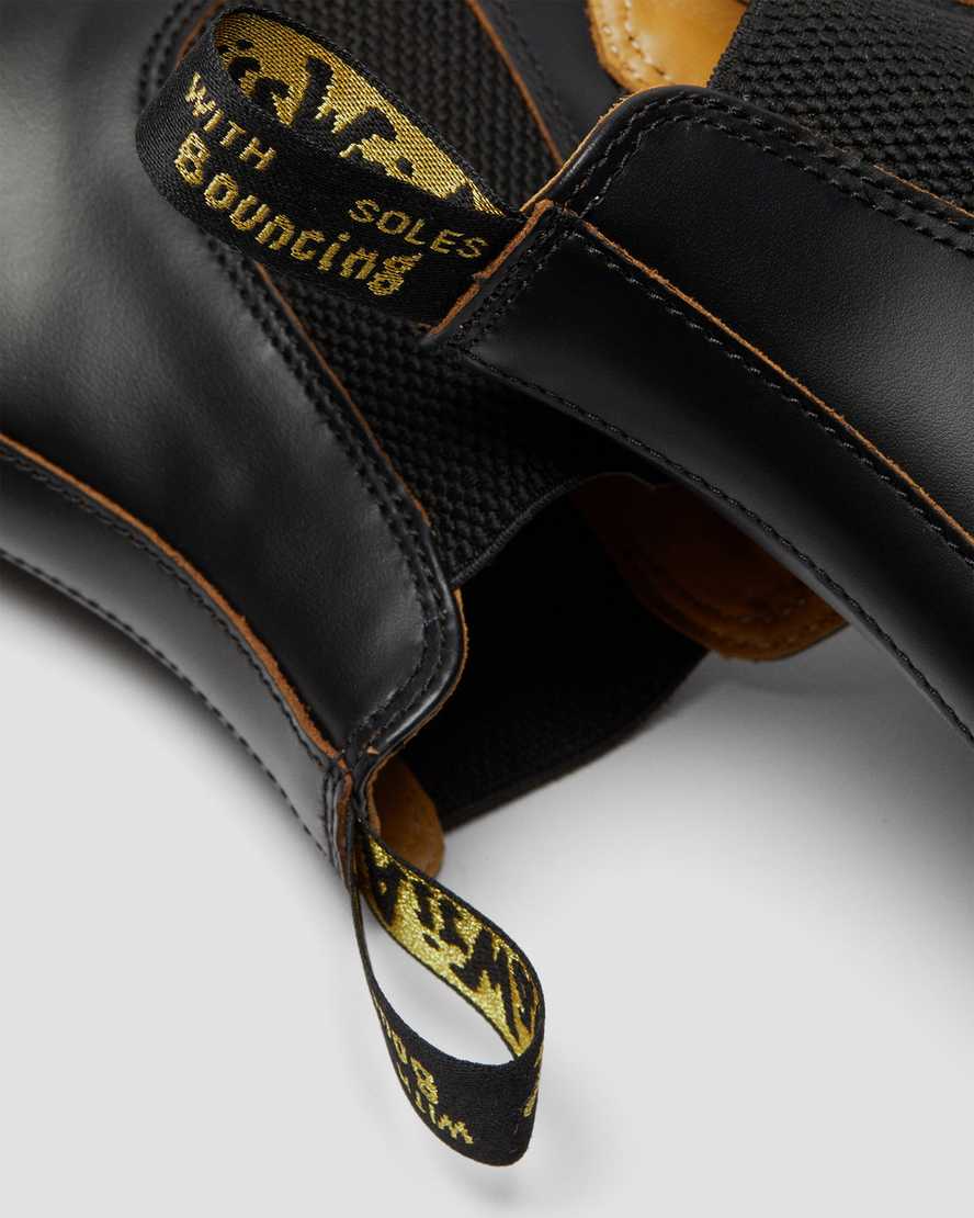 svarta dr martens 2976 vintage made in england chelsea-stövlar för kvinnor