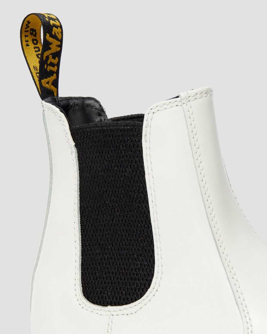 vita dr martens 2976 smooth platform chelsea stövlar för dam