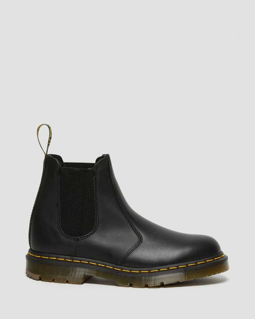svarta dr martens 2976 halkfria chelsea-stövlar för kvinnor