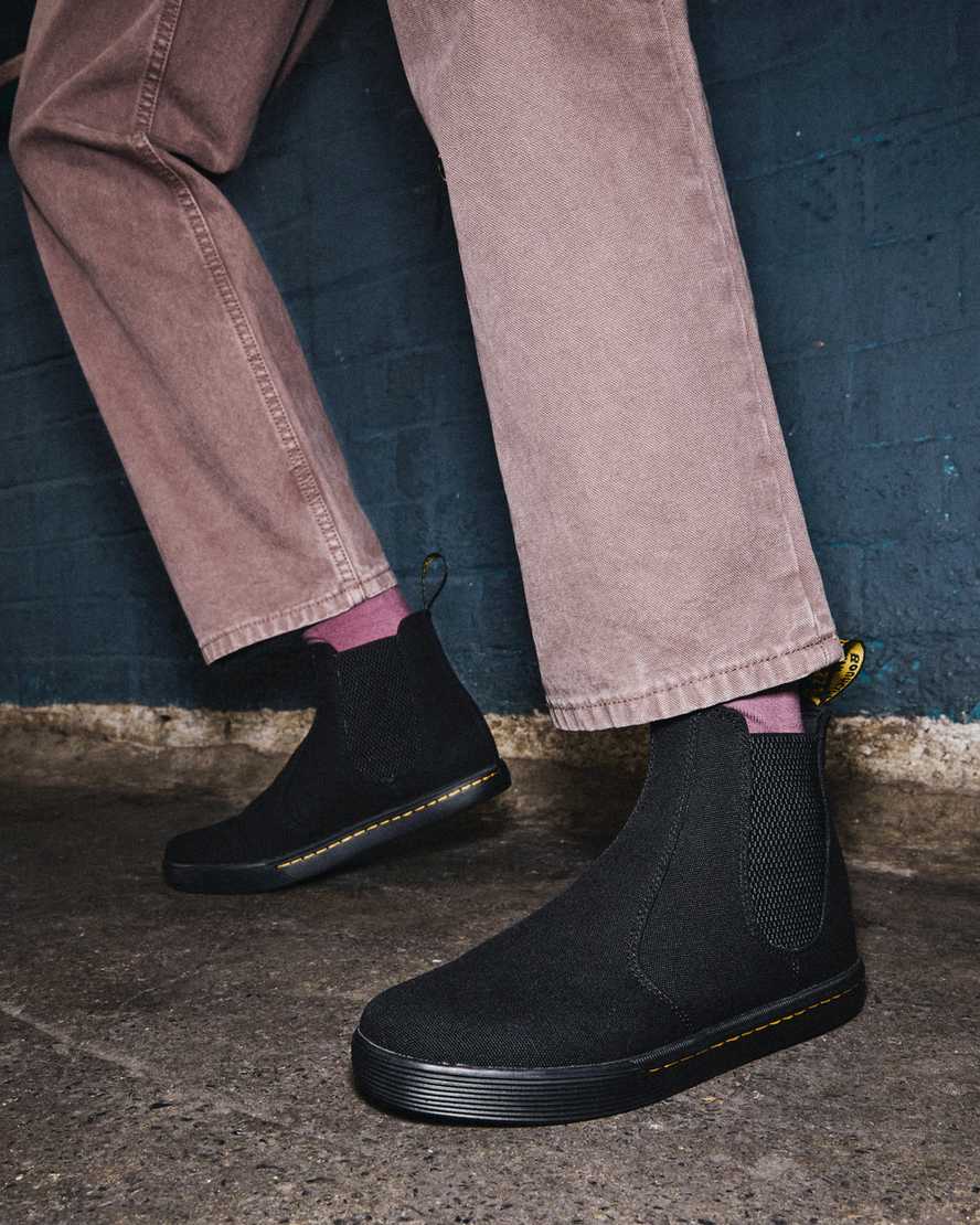 svarta dr martens makela casual chelsea stövlar för dam