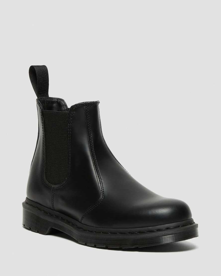 svarta dr martens 2976 mono smooth chelsea-stövlar för kvinnor