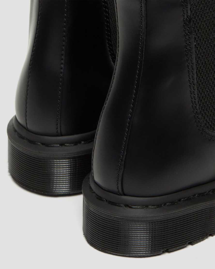 svarta dr martens 2976 mono smooth chelsea-stövlar för kvinnor