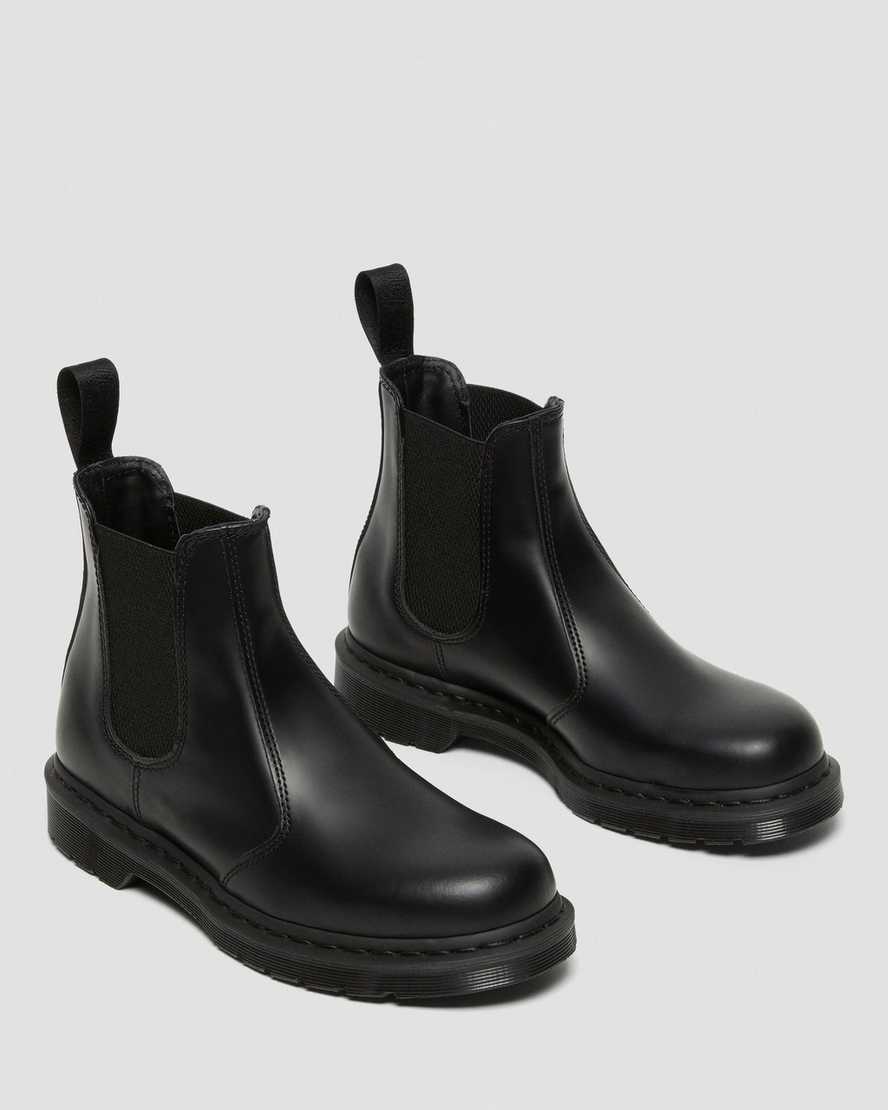 svarta dr martens 2976 mono smooth chelsea-stövlar för kvinnor