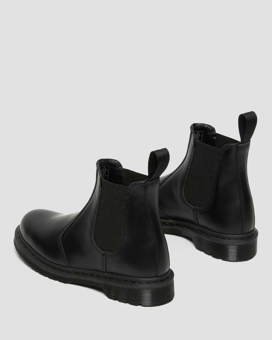 svarta dr martens 2976 mono smooth chelsea-stövlar för kvinnor