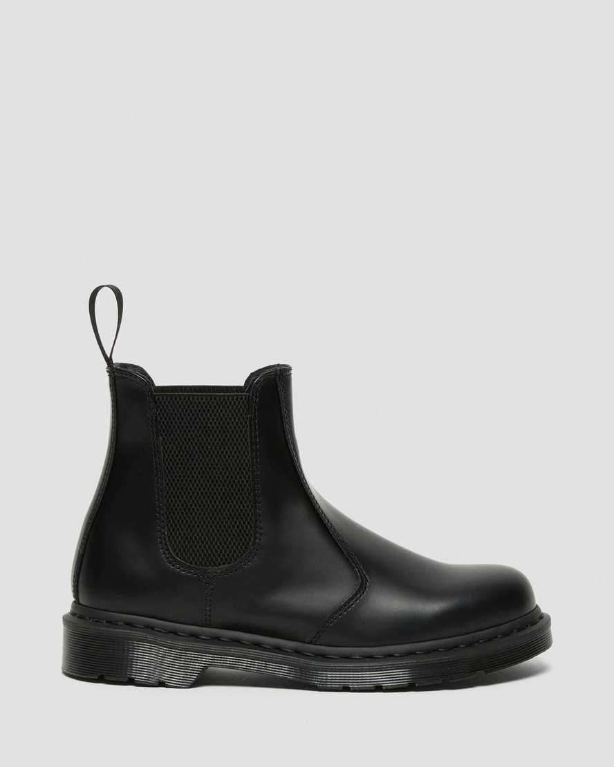 svarta dr martens 2976 mono smooth chelsea-stövlar för kvinnor